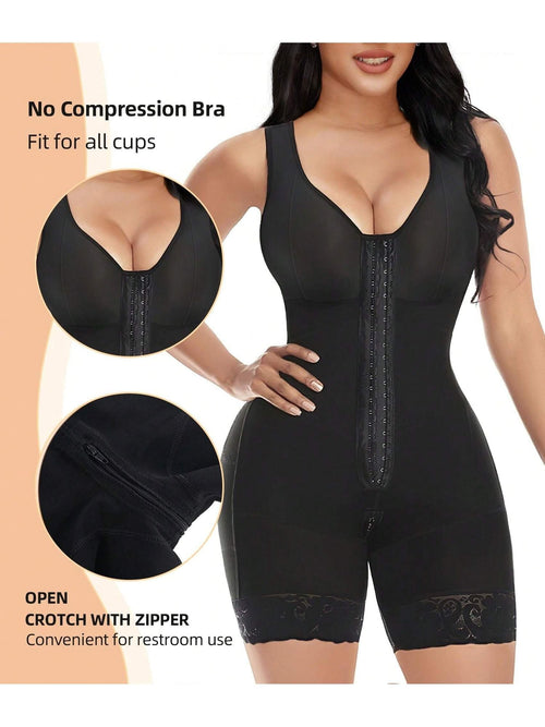 Fajas Colombianas Full Body Shaper with Zipper – Tummy Control & Butt Lift